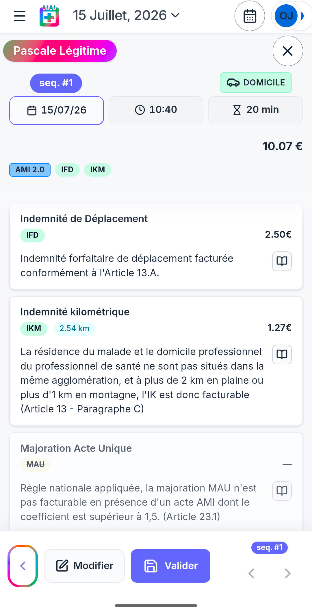 Règle NGAP Fidèle : explication et source sur le passage.